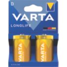 Varta Longlife D 1.5V Alkaline Batteries 2 Pack