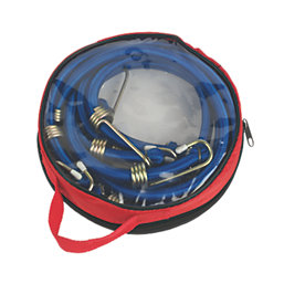Bungee Cords with Zinc Hooks Blue 600mm x 12mm 6 Pack