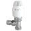 Drayton RT212 10/15mm x 1/2" White/Chrome Angled Traditional Thermostatic Radiator Valve Head & Body