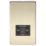 Knightsbridge  2-Gang Dual Voltage Shaver Socket 115 V / 230V Polished Brass with Black Inserts