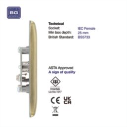 British General Nexus Metal 1-Gang Coaxial TV Socket Antique Brass