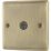 British General Nexus Metal 1-Gang Coaxial TV Socket Antique Brass