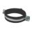 Tesla  68-72mm Rubber-Lined Pipe Clips Black/Steel 2 Pack