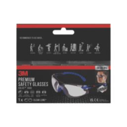 3M Solus 1000 Clear Lens Safety Specs Blue / Black