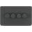Knightsbridge  4-Gang 2-Way LED Intelligent Dimmer Switch  Anthracite