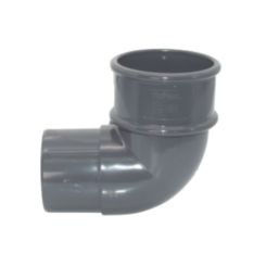 FloPlast MiniFlo 92.5° Round Offset Downpipe Bend Anthracite Grey 50mm