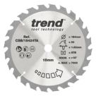 Trend  Wood/Chipboard/MDF Circular Saw Blade 184mm x 16mm 24T