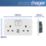 Hager Sollysta WMSS82-USBAC 13A 2-Gang 2P+E Switched Socket + 3.1A 15.5W 2-Outlet Type A & C USB Charger White