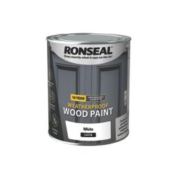 Ronseal 750ml White Satin Wood Paint