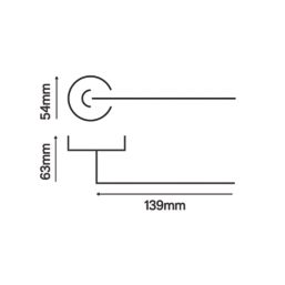 Smith & Locke Formby Fire Rated Lever on Rose Door Handles Pair Black Nickel