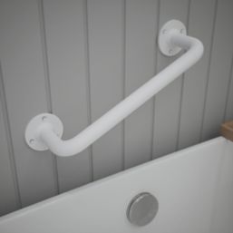 Rothley  Straight Household Steel Grab Rail Matt White 305mm