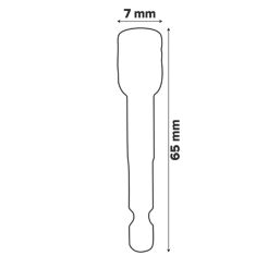 Erbauer  Hex Shank Impact Nut Driver 7mmx65mm