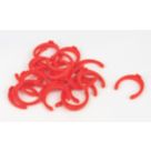 FloPlast FloFit+ Plastic Collet Clips Red 15mm 20 Pack