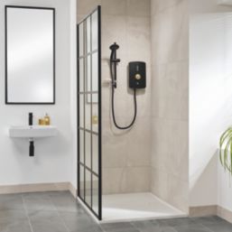 Triton Amala Black with Brushed Brass Accents 9.5kW  Electric Shower