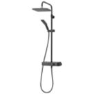 Triton  HP/Combi Flexible Exposed Matt Black Thermostatic Mixer Diverter