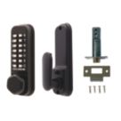 Codelocks  Push-Button Lock & Mortice Latch Dual Backplate with Code-Free Mode 42mm Matt Black