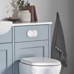 Dual-Flush Oval Button Chrome