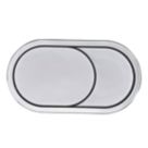 Dual-Flush Oval Button Chrome