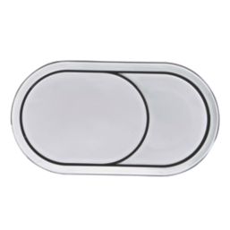 Dual-Flush Oval Button Chrome