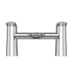 Swirl Kuhli Chrome 124mm Deck Mounted Lever 2 Tap Holes Bath Mixer Tap