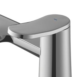 Swirl Kuhli Chrome 124mm Deck Mounted Lever 2 Tap Holes Bath Mixer Tap