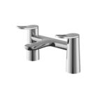 Swirl Kuhli Chrome 124mm Deck Mounted Lever 2 Tap Holes Bath Mixer Tap