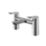 Swirl Kuhli Chrome 124mm Deck Mounted Lever 2 Tap Holes Bath Mixer Tap