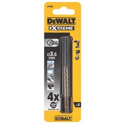 DEWALT Extreme Straight Shank Metal Drill Bits 3.5mm x 70mm 2 Pack