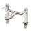 Swirl Essential  128mm Deck Mounted  2 Tap Holes Bath Mixer Tap