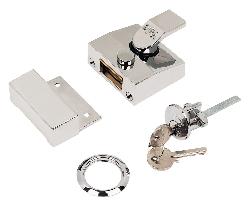 Yale 85 Narrow Night Latch Chrome-Plated 40mm Backset | Traditional ...