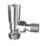 Drayton 15mm x 1/2" Chrome Angled Lockshield Radiator Valve