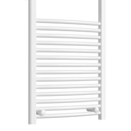 Flomasta 1200mm x 500mm 1815BTU White Curved  Towel Radiator