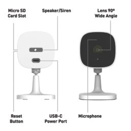 Swann SWIFI-SE2KIC-EU Mains-Powered White Wired 2K Indoor Square Smart Security Camera