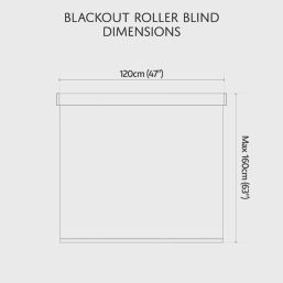 Renaissance Roller Blackout Thermal Blind Slate Grey 120cm x 160cm Drop