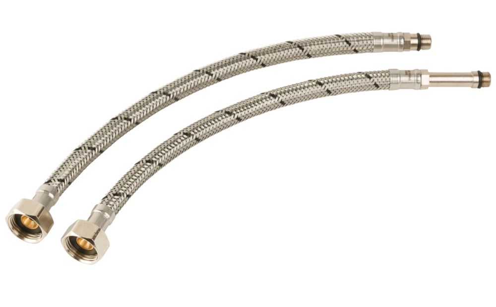 Midbrass Flexi Tap Connector 12mm x ½mm x 300mm 2 Pack | Compression ...