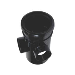FloPlast  Push-Fit 3-Boss Single Socket Pipe Black 110mm