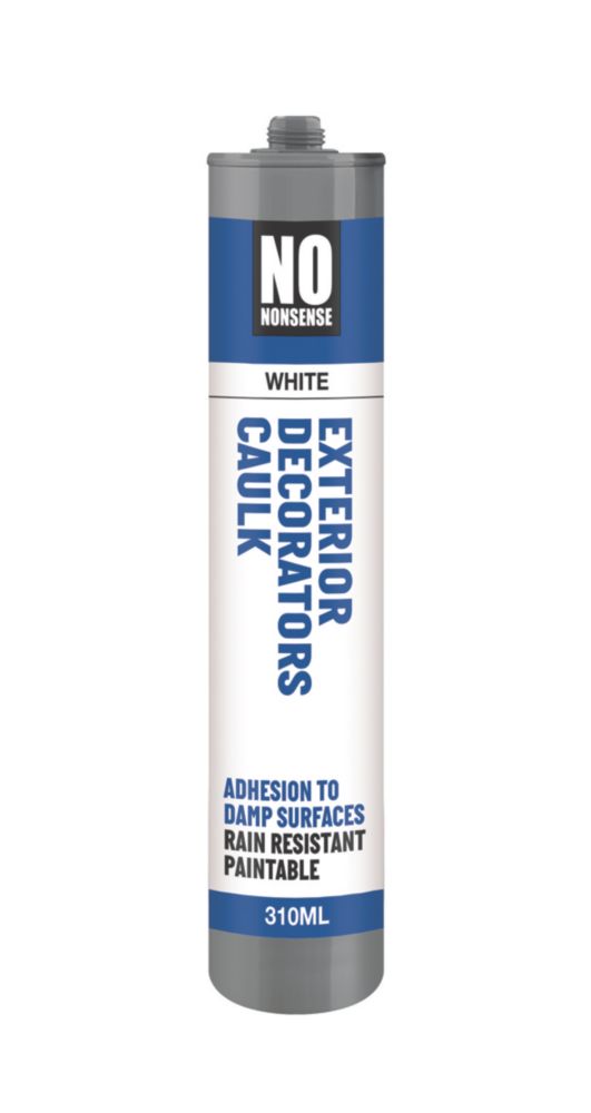 No Nonsense Exterior Decorators Caulk White 310ml Screwfix
