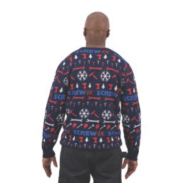 Site Screwfix Christmas Jumper Blue Medium 42" Chest