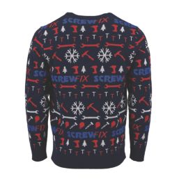 Site Screwfix Christmas Jumper Blue Medium 42" Chest