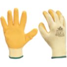 Keep Safe  Latex Builder Gloves Orange / Yellow Large