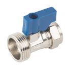 Midbrass BSP Washing Machine Valve with Check Valve 15mm x 3/4"