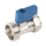 Midbrass BSP Washing Machine Valve with Check Valve 15mm x 3/4"