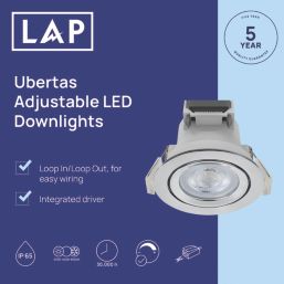 LAP Ubertas Tilt  LED Lights Polished Chrome 4W 420lm 10 Pack