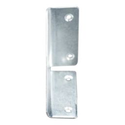 Essentials Flanged Corner Brackets Silver 63mm x 63mm x 20mm 10 Pack