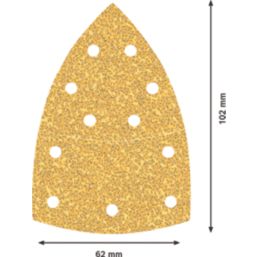 Bosch Expert C470 40 Grit 11-Hole Punched Multi-Material Sandpaper 102mm x 62mm 10 Pack