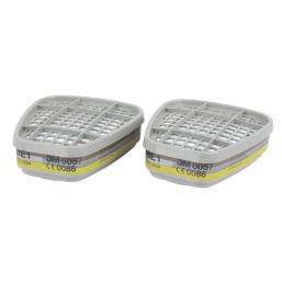 3M 6057 Reusable Respiratory Filters A1B1E1 2 Pack