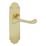 Cooke & Lewis Lulworth Fire Rated Latch Lever on Backplate Handle Pair Polished Brass