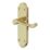 Cooke & Lewis Lulworth Fire Rated Latch Lever on Backplate Handle Pair Polished Brass