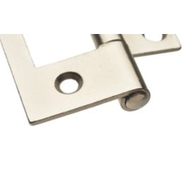 Smith & Locke Satin Nickel  Flush Hinges 100mm x 59.5mm 2 Pack