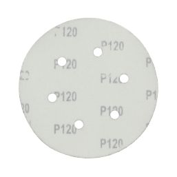 Flexovit  A203F 120 Grit 8-Hole Punched Multi-Material Sanding Discs 150mm 6 Pack